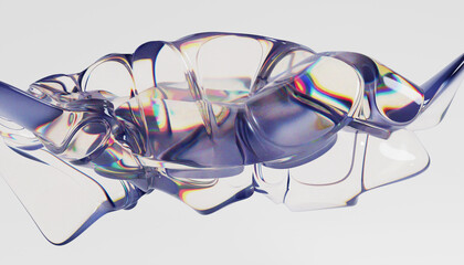 Glass 3d Abstract Design.