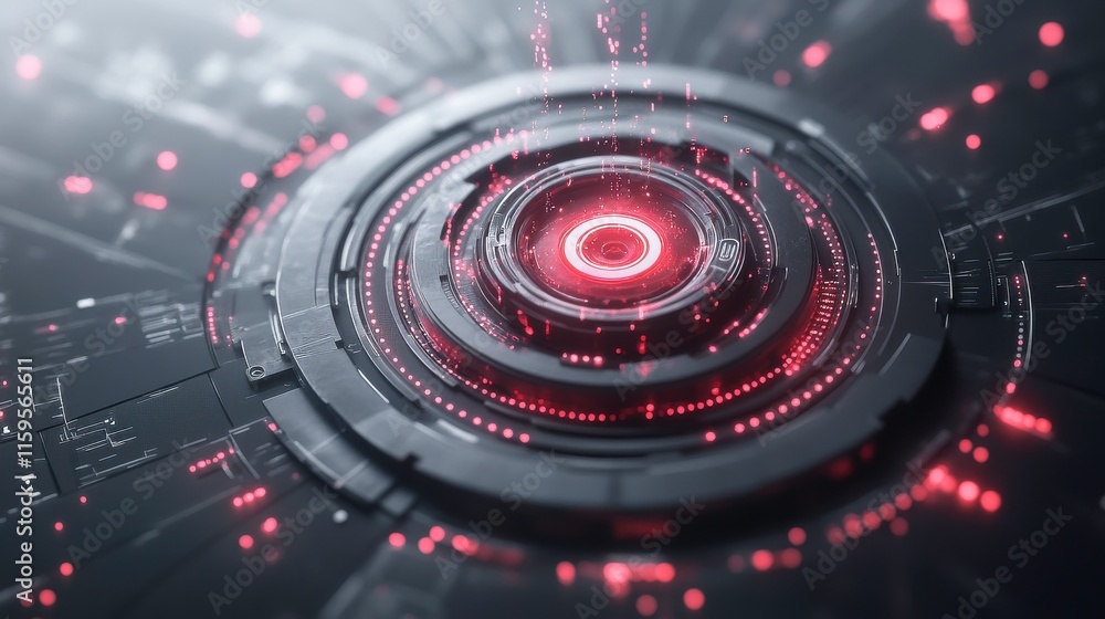 Poster futuristic data visualization with soft light background