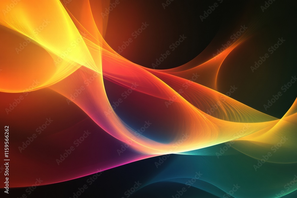 Poster vibrant abstract explosion of colors creating a stunning display with plenty of space for text or ar