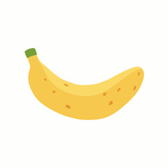 Fresh ripe yellow banana isolated on white, a healthy tropical fruit snack