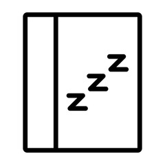 Sleep Diary Vector Line Icon Design