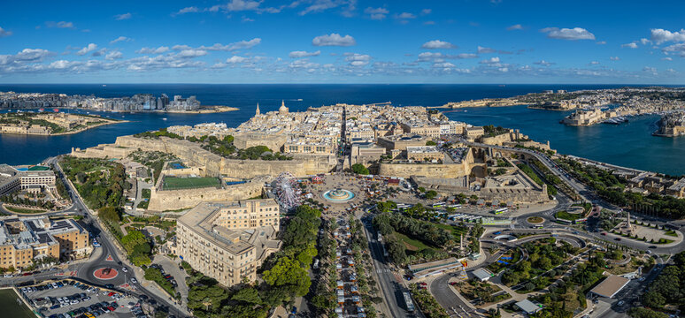 Aerial photo from Valetta, Malta