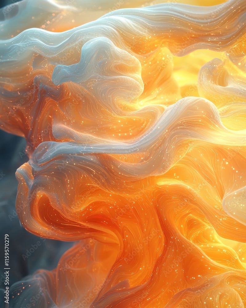 Poster dynamic fluid overlay abstract space high-resolution texture ethereal environment close-up view art 