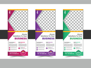 Business Roll up banner vertical template design, for brochure, business, flyer. modern x-banner and flag-banner advertising. vector illustration.