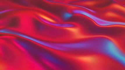 Obraz premium Flowing fabric showcases vibrant red and blue hues, creating mes