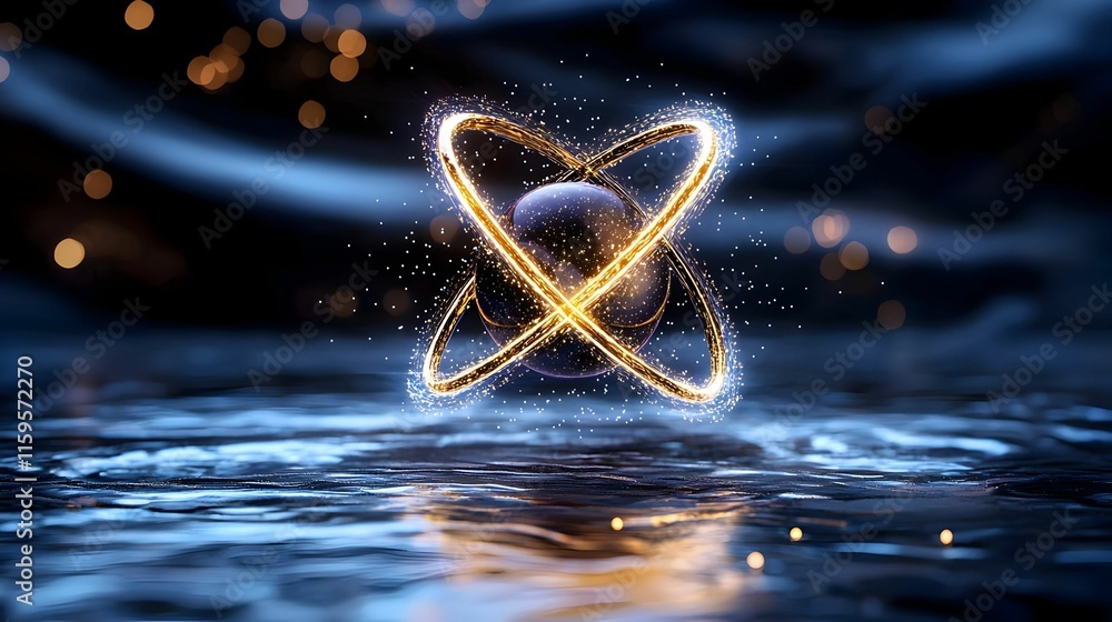 Poster quantum connection, a vivid digital representation illustrating the complex phenomenon of quantum en