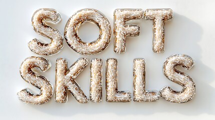 Golden 3D Alphabet SOFT SKILLS text