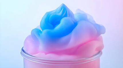Bright pastel colors blend together in a fluffy treat, ready to be enjoyed on a warm afternoon
