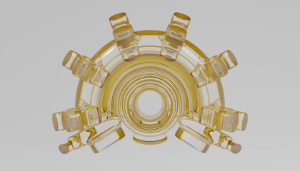 Glass 3d Abstract Design. © neurostructure