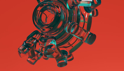 Glass 3d Abstract Design. © neurostructure