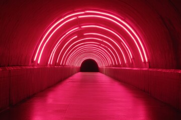 neon vibrant fluorescent tunnel