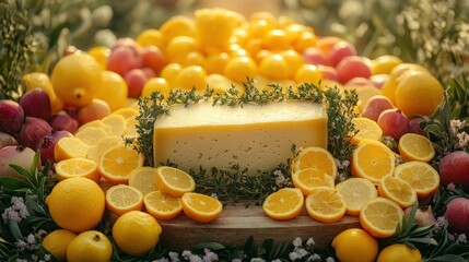 Whimsical Cheese Platter Shaped Like a Scenic Landscape