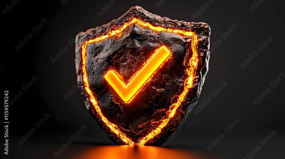 Poster rusty shield of resilience, a weathered emblem representing the strength and reliability of the rust