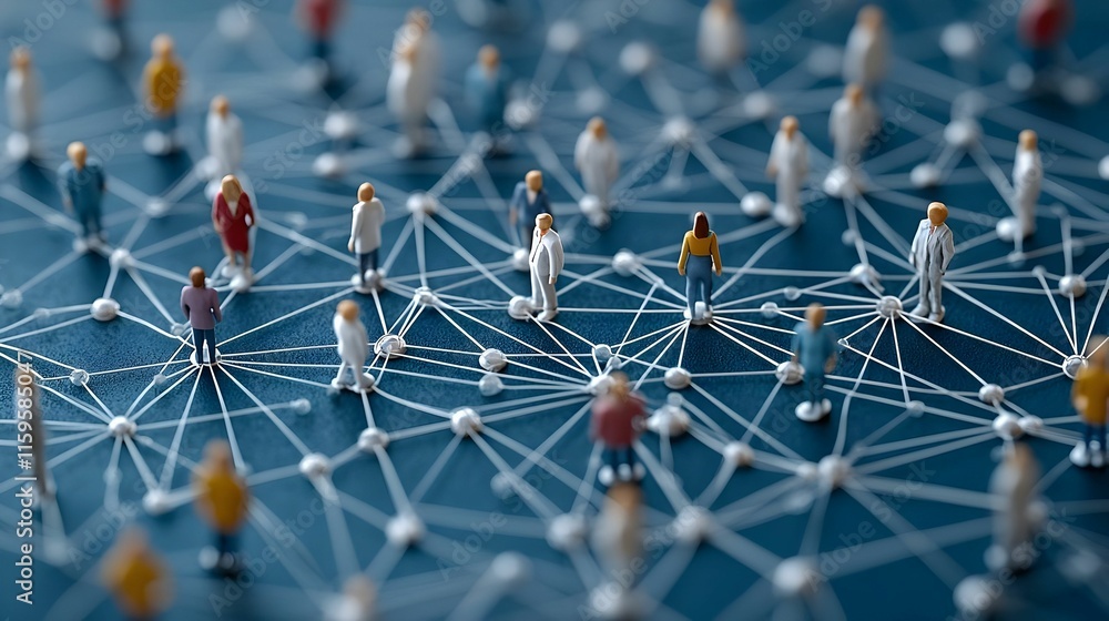 Poster web of interconnected nodes, a complex visualization illustrating the spread and connections of misi