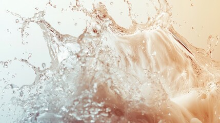 Dynamic splash of water captured in motion