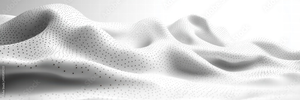 Poster minimalist dot pattern creating abstract texture on white background