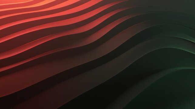 A series of red and green lines that are curved and overlapping