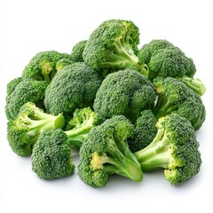 photo of a broccoli, hd, isolated on white background. 