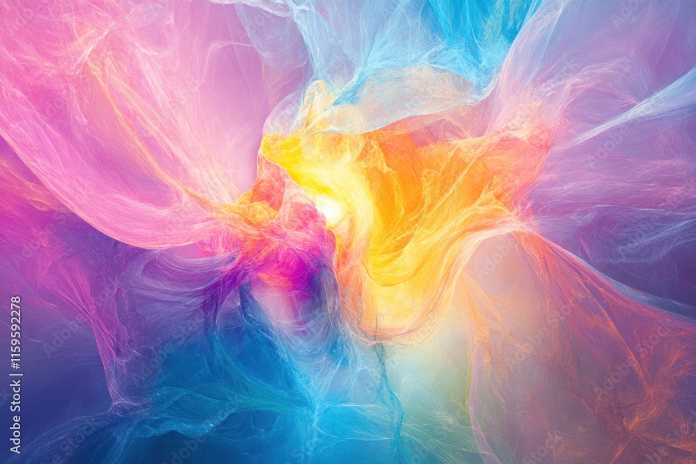 Fototapete vibrant abstract explosion of color with copy space for creative expression and text placement. gene