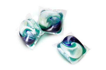 washing gel capsule isolated on a transparent background