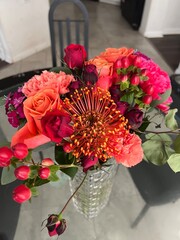 pink and orange flowers 
