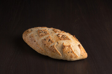 Homemade baked goods close-up on dark background