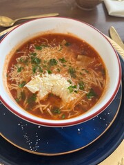 bowl of lasagna soup