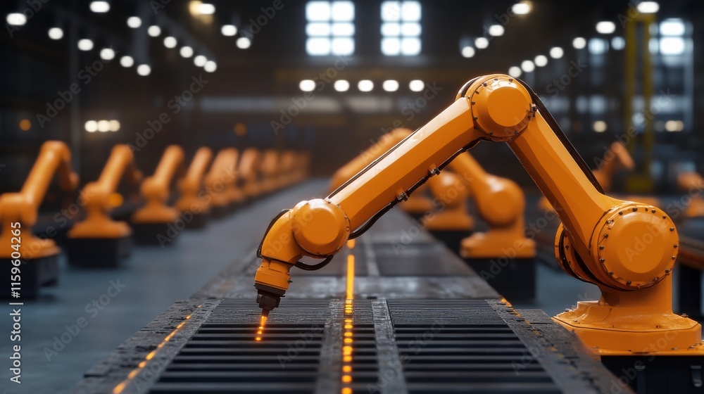 Poster automated precision systems in industrial factory floor