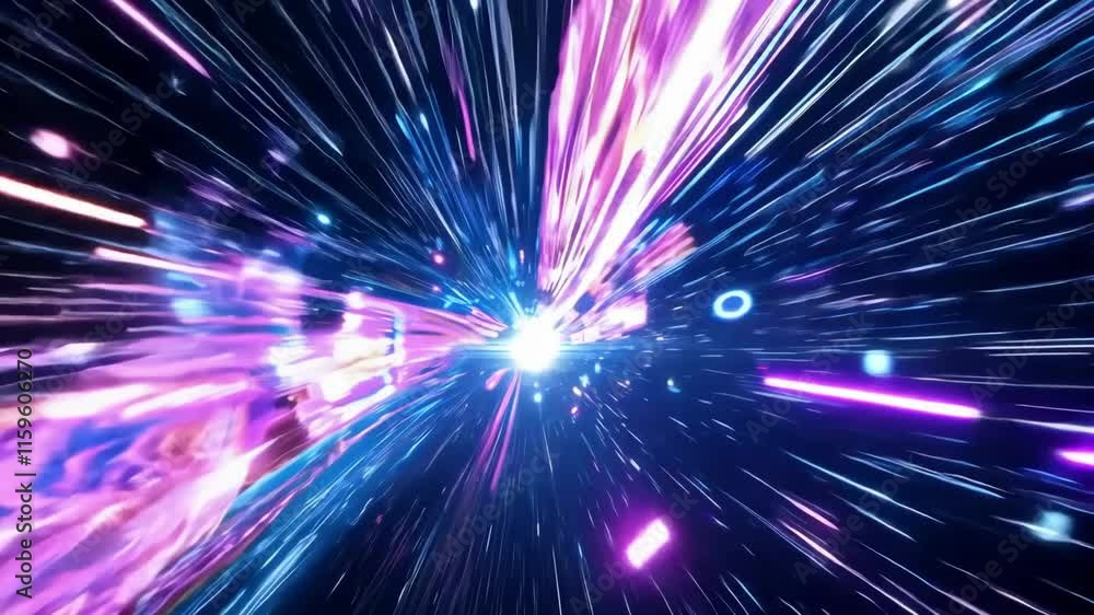 Poster experience a mesmerizing journey through space as vibrant colors and rapid movements create a captiv