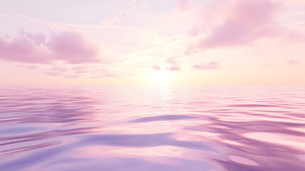 Fototapeta premium Calm Water Reflecting Pastel Sunrise Hues