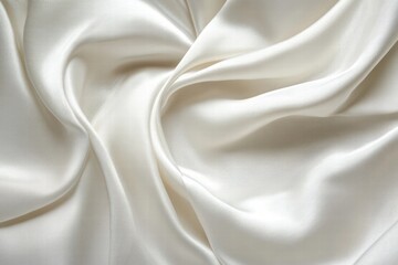 Fototapeta premium Shiny, white sheet background. Silk satin fabric. Luxury elegant beauty premium rich. Shiny glitter shimmer silky. Drapery fold crease. Christmas birthday Valentines sheets