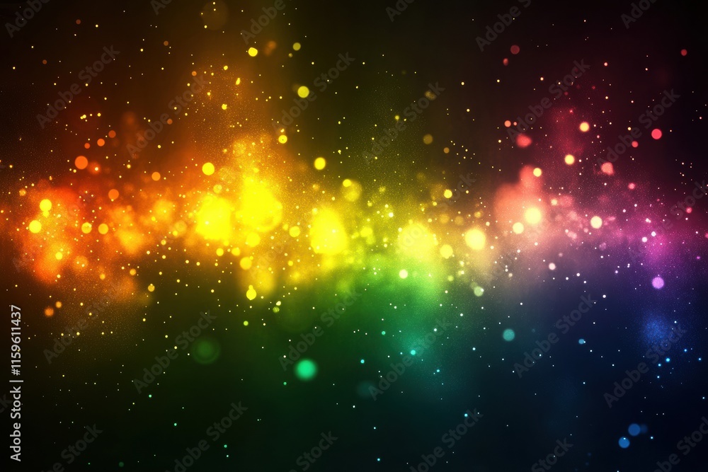 Poster Vibrant explosion of colors with copy space for text and design elements to showcase creativity. Generative AI