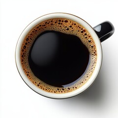 photo of a cup of coffee, hd, isolated on white background. 