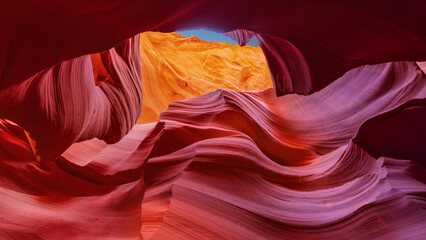 canyon antelope near page arizona - travel and art concept