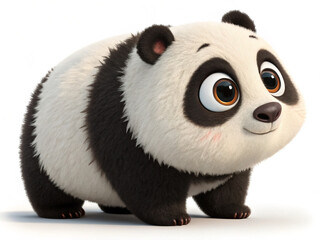 panda bear isolated on white