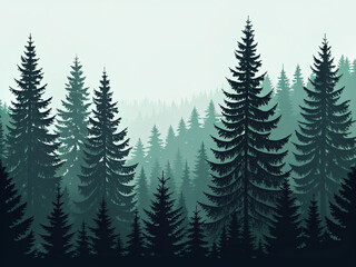 Obraz premium fern in the forest