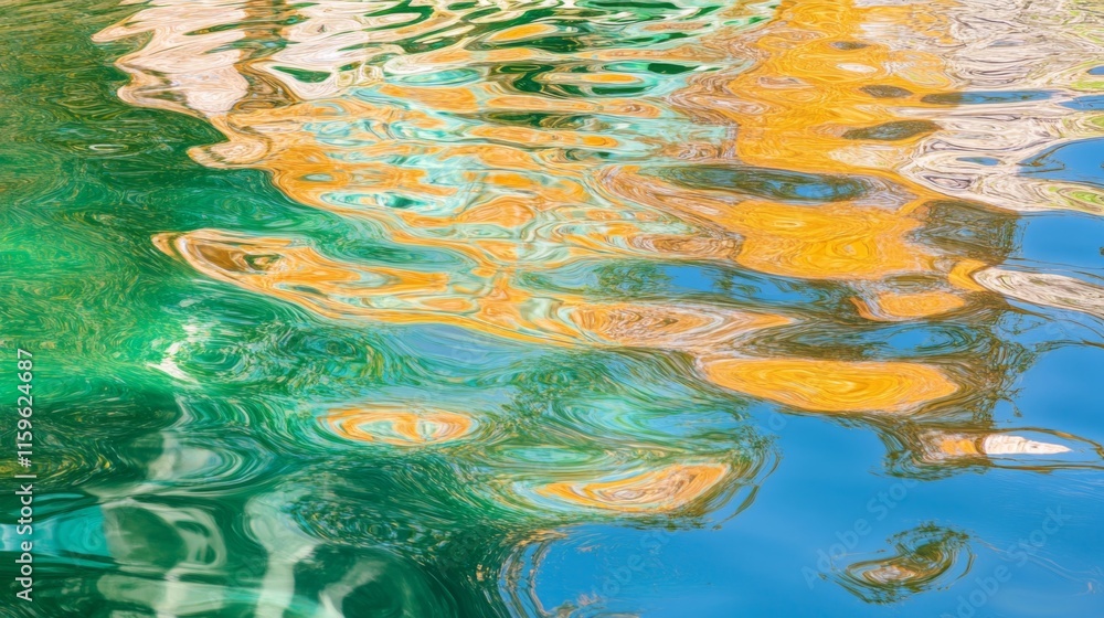 Poster abstract reflections in modern art structures