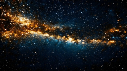 Stunning cosmic landscape, nebula and stars.