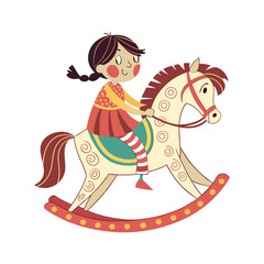 child riding horse
