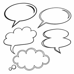 set of comic bubbles