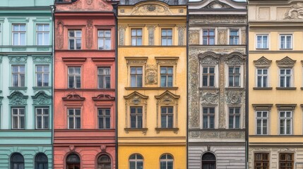 Fototapeta premium Stylish Historical Buildings with Modern Details