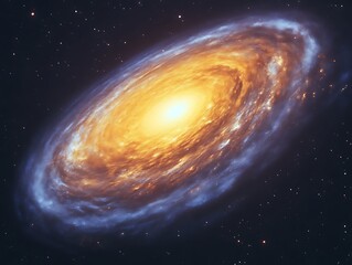 Fototapeta premium A vibrant spiral galaxy in deep space