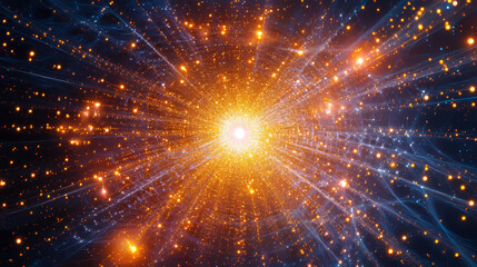 Fototapeta premium The officer of particles. The officer consists of small circles and dots. Vector illustration