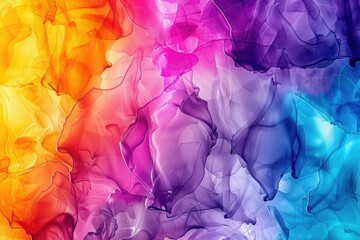 Abstract vibrant rainbow alcohol ink painting with flowing colors and ethereal texture.