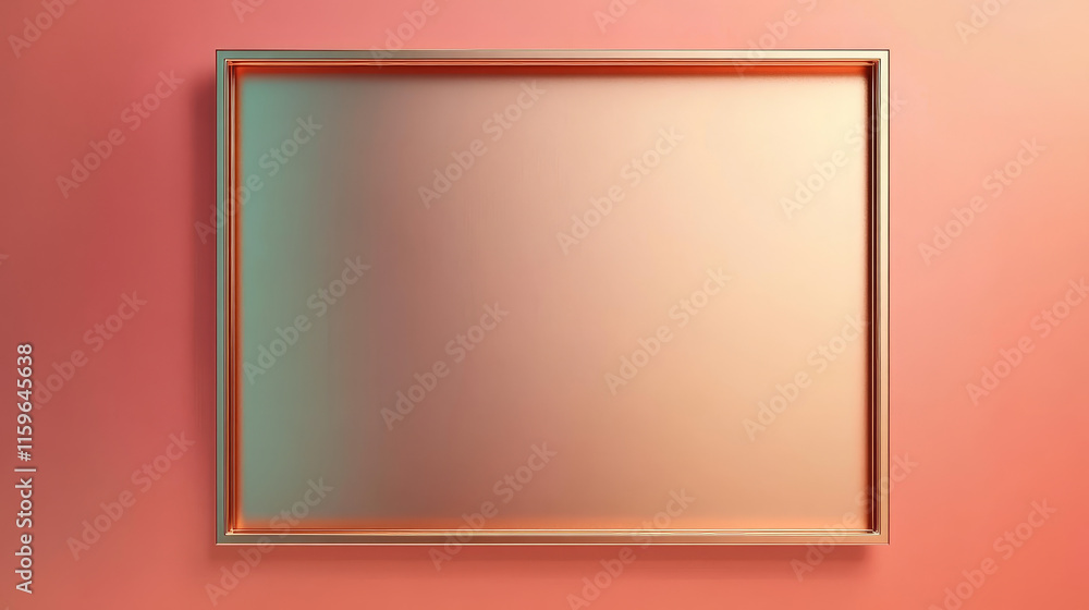 Poster gold thin frame. luxury rectangle shape line border vector. elegant square art deco boarder element 