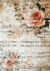 Vintage Music Junk Journal Papers Music Instrument Junk Journal Kit Shabby Chic Paper