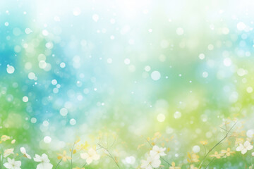 Obraz premium green and blue background with bokeh.