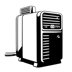 Stylized air conditioner vector art