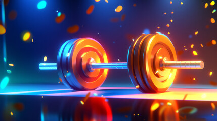 Weightlifter of particles. Weightlifting concept design