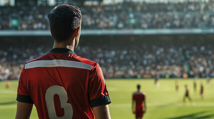 Assistant referee hologram. Digital and technological background of football. Futuristic referee design